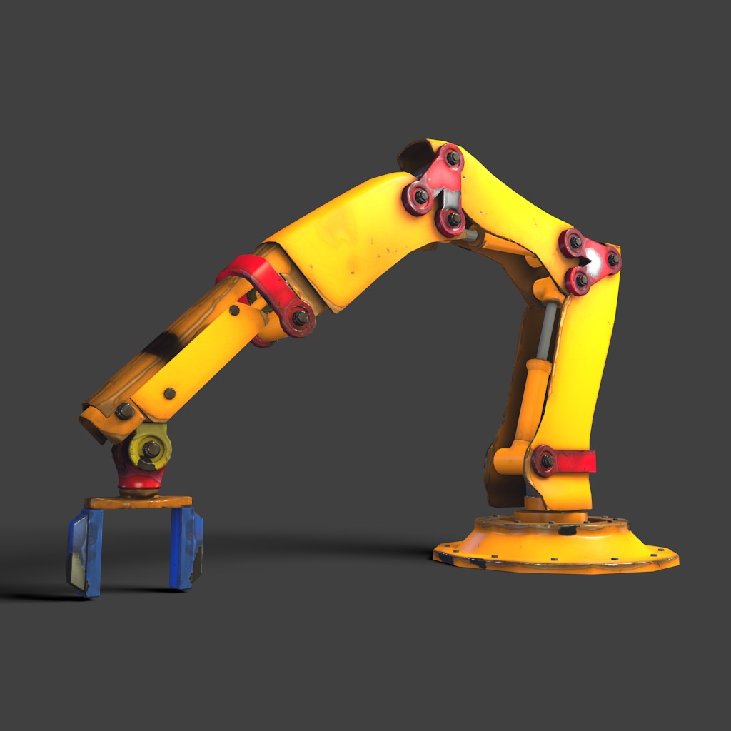Robotic Arm rigged and textured preview image 1